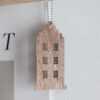 Anhänger Grachtenhaus Amsterdam, Holz dunkel