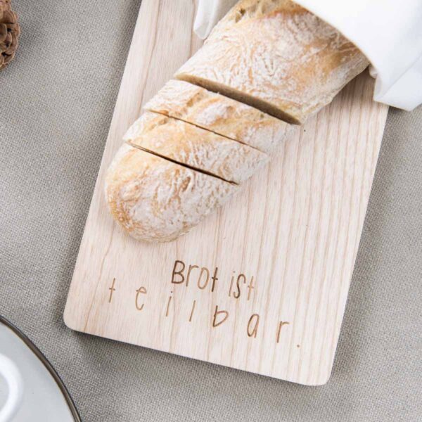 Schneidebrett Brot ist teilbar – Bild 2
