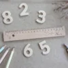 Lineal Holz personalisiert Name 20 cm Maus