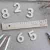 Personalisiertes Lineal Holz mit Namensgravur 20 cm Reh