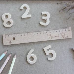 Personalisiertes Lineal Namensgravur Holz Maus