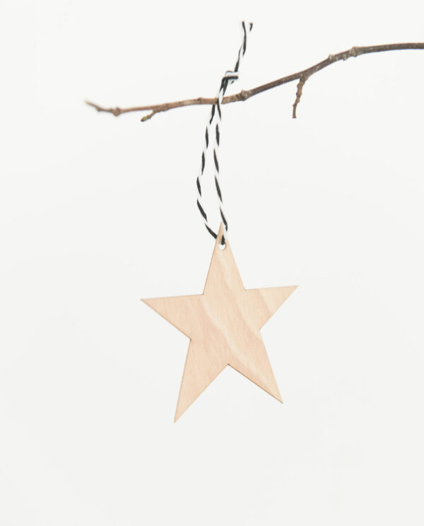 Anhänger / Ornament „Sterne“ 3er Set, Holz – Bild 7
